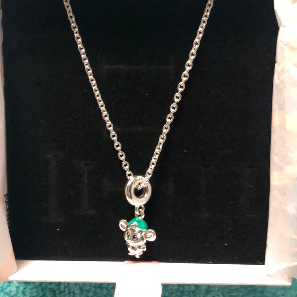 🐭 PANDORA DISNEY CINDERELLA GUS MOUSE  CHARM NECKLACE🐭 - Picture 8 of 15